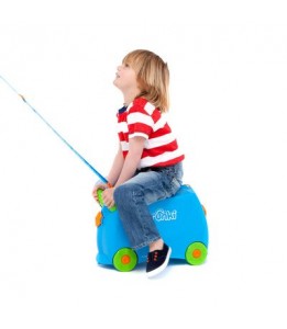 Trunki komplet kovček Trixie in Saddle Bag modra