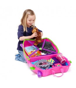 Trunki kovček/poganjalček Trixie rožnat - ARTIKEL Z ESTETSKO NAPAKO